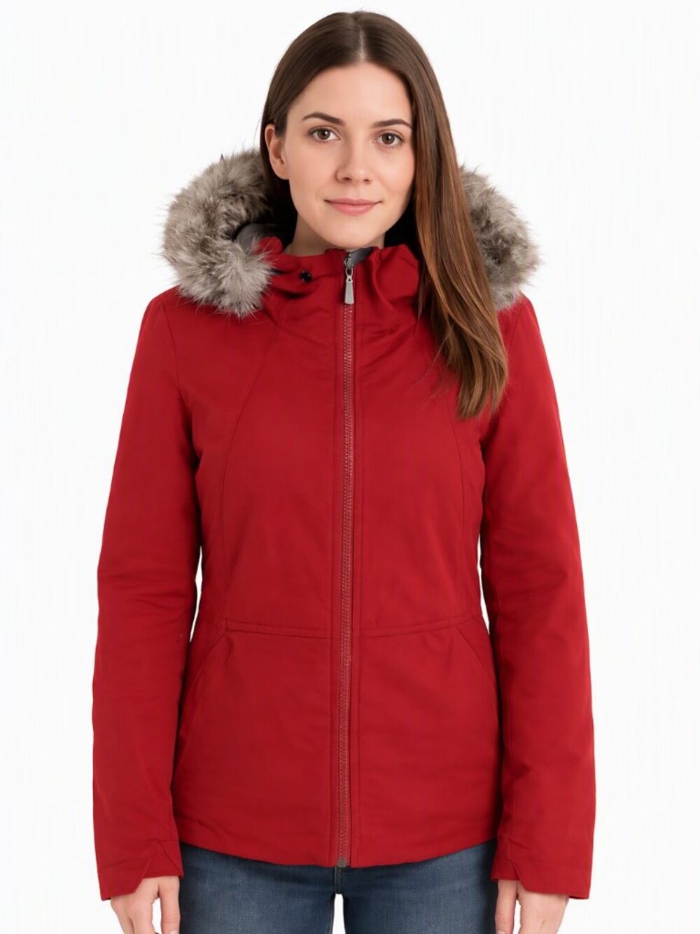NWT Bench Rust Winter Jacket S | Faux Fur Hood | Warm Stylish Parka/Multipurpose